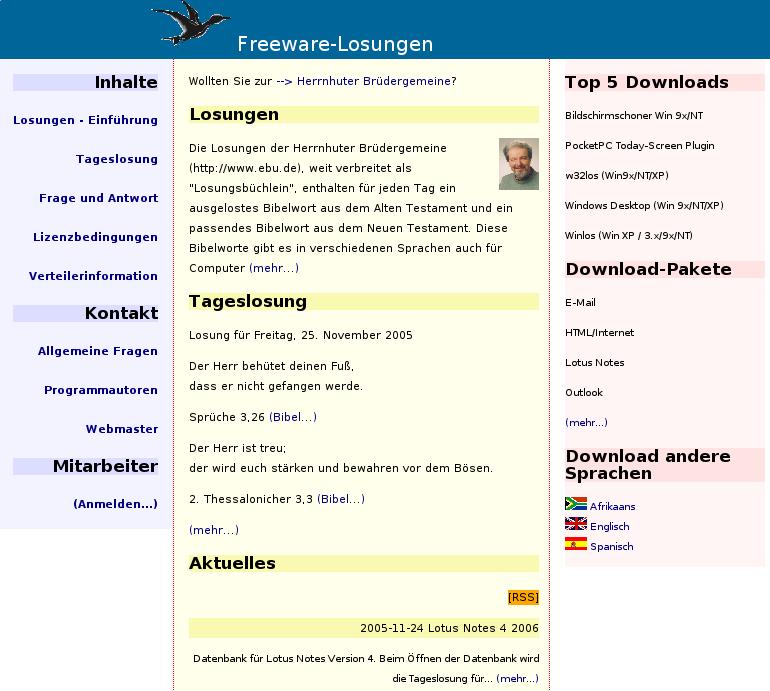 2005-11-25 losung.de Draft