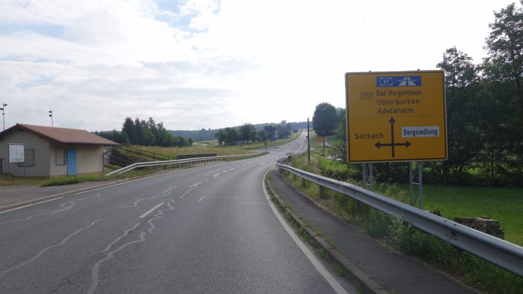 Nach Oberschefflenz vor der Abzweigung nach Seckach (dort kam ic