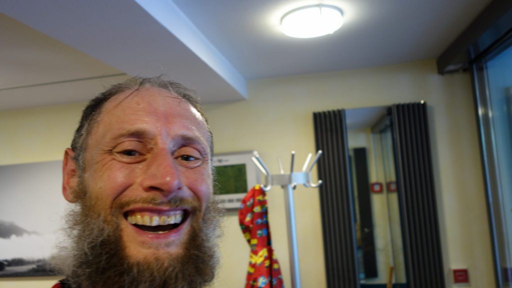 Helmut: Selfie bei der Ankunft im Haus Bergfrieden - des war sup